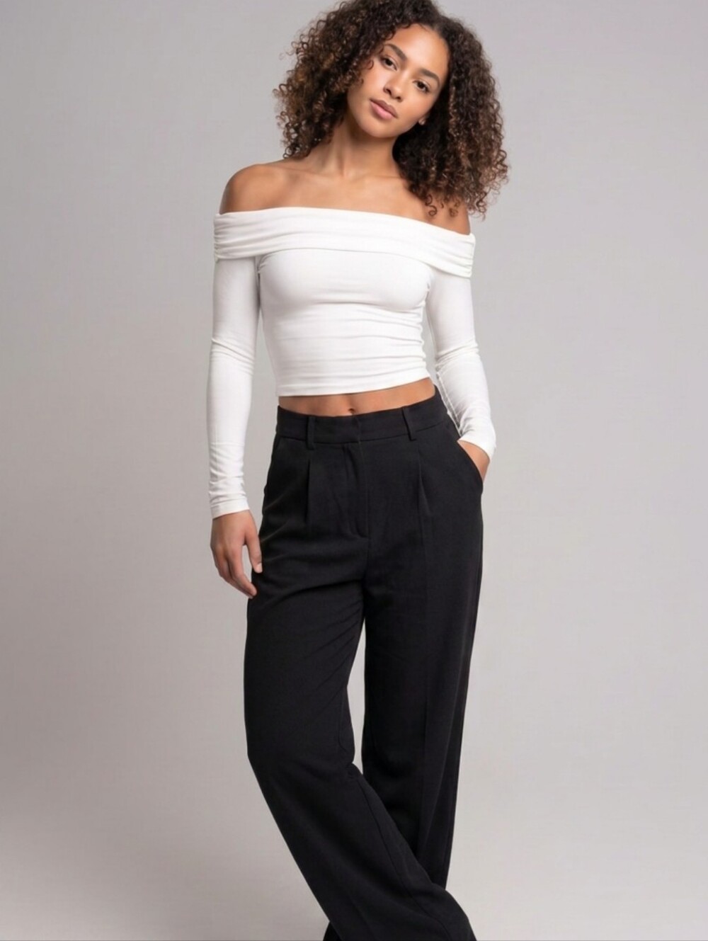 Umgee  Small Black Wide Leg Dress Pants